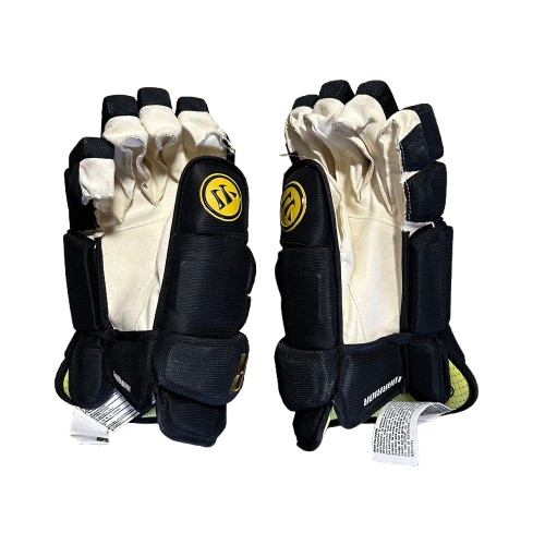 Warrior Alpha Pro - Gant de hockey ECHL Pro Stock d'occasion (noir/or)